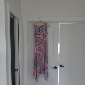 New Tribal Floral Patterned Maxi Dress